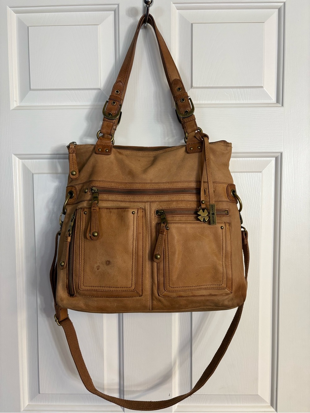 Lucky Brand Convertible Leather Shoulder Bag